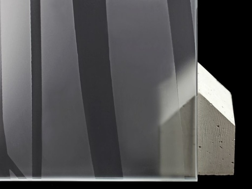 [6122] ESG Fili 8 mm auf Weissglas satinierte Streifen auf satiniertem Glas 