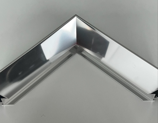 Spiegel mit tiefen Rahmen, Farbe Silber Glanz